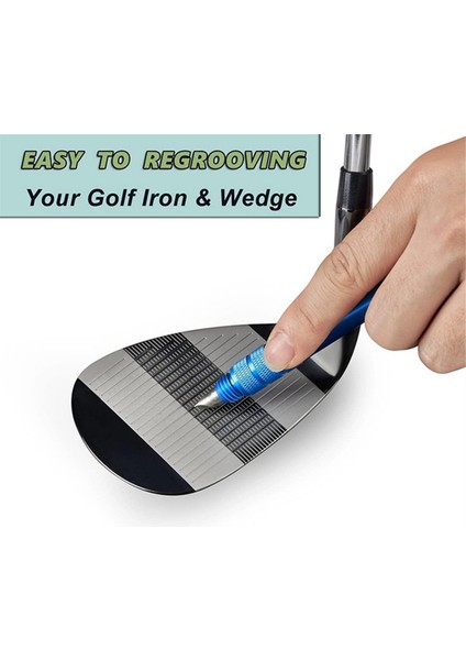 Golf Club Groove Bileme 3-1 Arada Golf Kulübü Temizleme Aracı Değiştirilebilir Kafalar ve Geri Çekilebilir Karabin (Yurt Dışından) modelleri