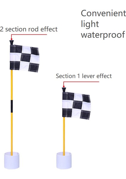 Siyah ve Sarı Golf Yeşil Bayrak, Renkli Iki Kalıcı Damalı Yeşil Hedef Delik Kupa Bayrak Pilesi, Golf Malzemeleri (Yurt Dışından) fiyatları