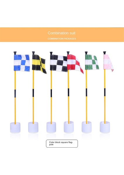 Siyah ve Sarı Golf Yeşil Bayrak, Renkli Iki Kalıcı Damalı Yeşil Hedef Delik Kupa Bayrak Pilesi, Golf Malzemeleri (Yurt Dışından) modelleri