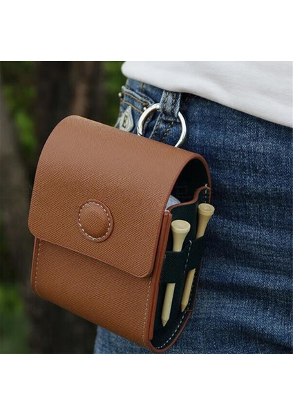 Golf Top Torbası Aralıkçı Enstrüman Şok Geçirmez Su Geçirmez Diastimeter Pu Deri Kasa Golf Taşınabilir Yelek Kahverengi (Yurt Dışından) fiyatları