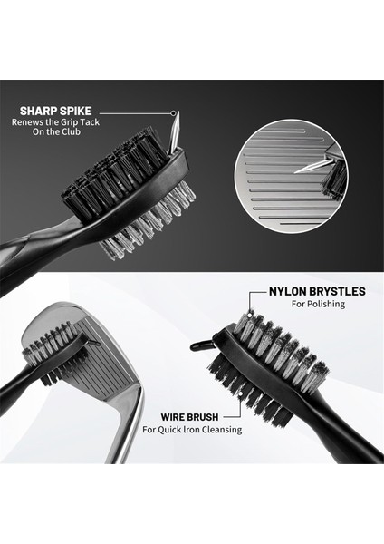 Golf Kulübü Temizleyici Kiti, 3 Golf Havlusu, Golf Kulübü Temizleme Fırçası, Golf Divot Onarım Aracı, Golf Kulübü Temizleme Kiti (Yurt Dışından) modelleri