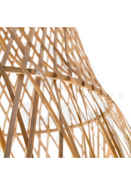 Saçaklı Çan Form Bambu Rattan Avize fiyatları