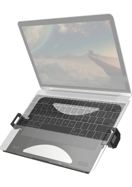 Ayarlanabilir Kollu Aliminyum Laptop Standı Vesa Bağlantılı