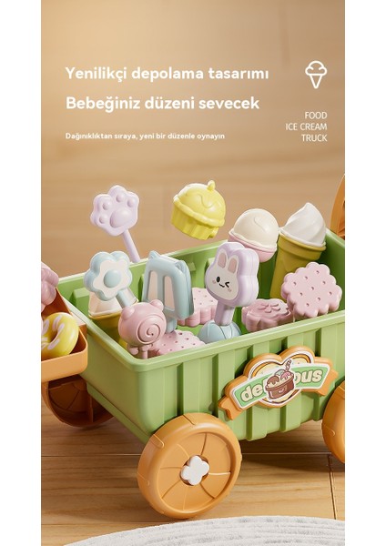Çocuk Dondurma Kamyonu 38 Parçalı Eğitici Oyuncaklar Seti (Yurt Dışından) modelleri