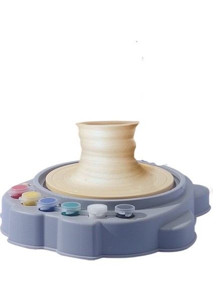 Çocuk Otomatik Çömlek Makinesi Yumuşak Çömlek Kil Seti Eğitici (Yurt Dışından)