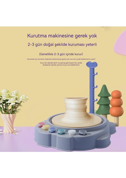 Çocuk Otomatik Çömlek Makinesi Yumuşak Çömlek Kil Seti Eğitici (Yurt Dışından) fiyatları