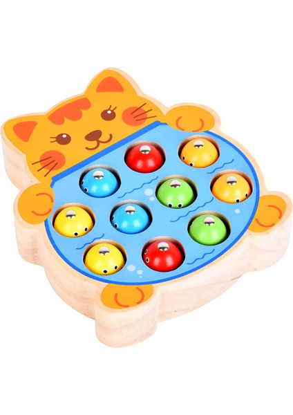 Minik Kedi Balıkçılık Mıknatıslı Olta Eğlenceli Oyuncak (Yurt Dışından)
