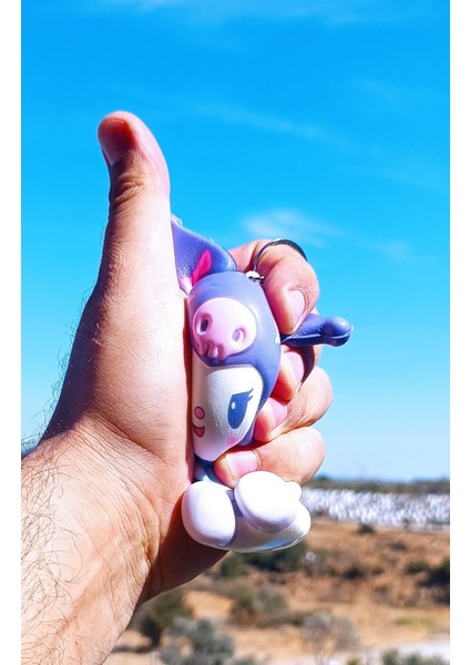 Sukuşi Oyuncak Kuromi- Stitch - Lilo 12 cm Kaliteli Sıkma Sukuşhi Anahtarlıklı Büyük Boy Sukushi