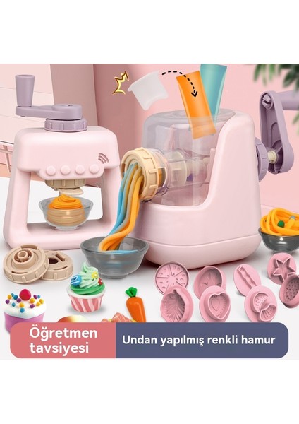 Çocuk El Yapımı Renkli Kil Erişte Makinesi 29 Parçalı Oyuncak Seti (Yurt Dışından) fiyatları