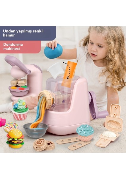 Çocuk El Yapımı Renkli Kil Erişte Makinesi 29 Parçalı Oyuncak Seti (Yurt Dışından) fırsatları