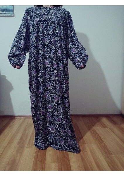 Robadan Uzun Kollu %100 Viskon Basma Çiçekli Anne Elbise, Namaz Elbisesi fırsatları