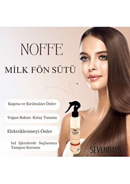 Çift Fazlı Saç Bakım Fön Sütü ısı Koruma ve Elektriklenme Önleyici Koruyucu Etki X2 Adet