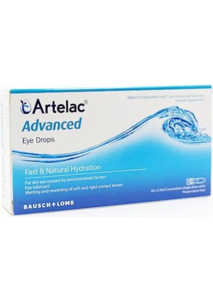 Bausch&Artelac Advanced Damla 0,5 ml x 30 Adet fiyatları