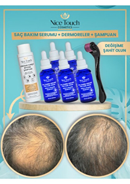 3 Adet Saç Bakım Serumu Dökülme Karşıtı Şampuan Dermoreler Gürleştirici Saç Cıkaran Serum Set indirimleri