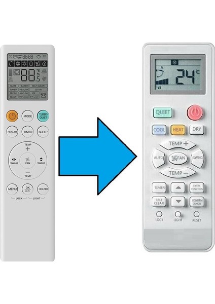 Dijitsu ile Uyumlu Model Sln 48000 Salon Tipi Klima Kumandası