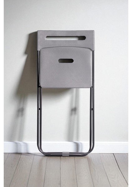 Safran Katlanabilir Metal Gövdeli Sandalye Katlanır Mutfak Bahçe Kamp Sandalyesi Gri 1 Adet fiyatları