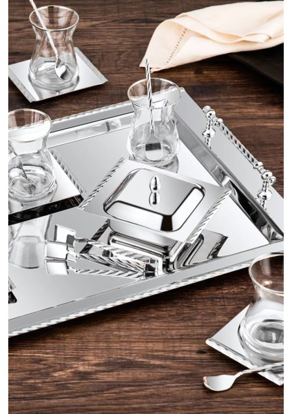 Roma 40 Parça 12 Kişilik Çay Seti - 18/10 Paslanmaz Çelik fiyatları