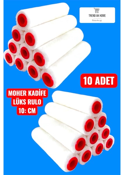 Moher Kadife Lüks Rulo Yedek Başlığı 10 cm ( 10 Adet ) fiyatları