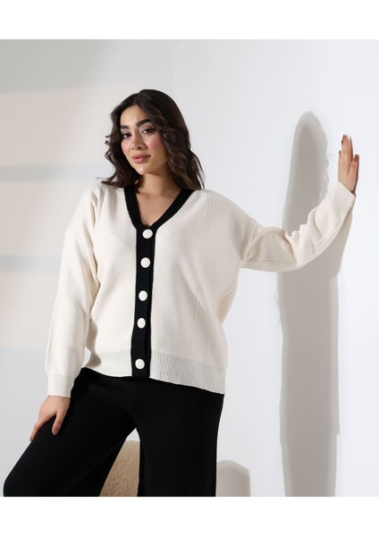 Düğme Detaylı Modern Ikili Ton Takım modelleri