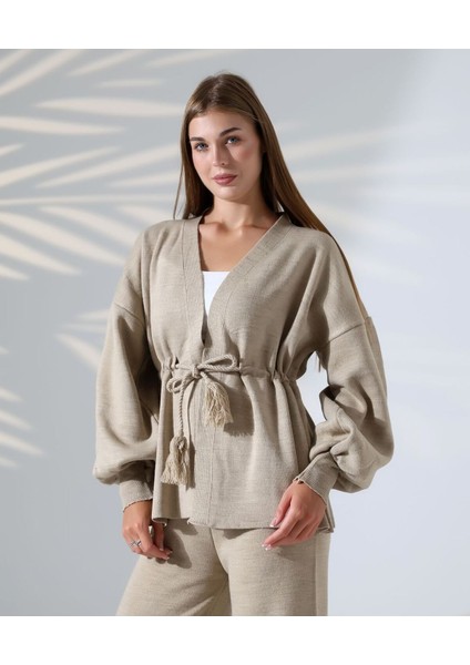 Kuşak Detaylı Ikili Triko Takım fırsatları