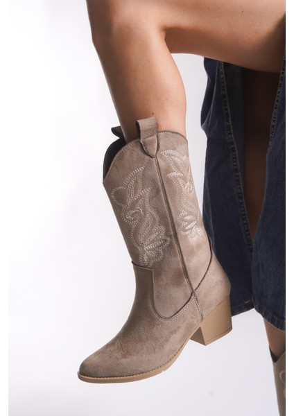 Qiraveth Kadın Western Kısa Çizme 001250061 fiyatları