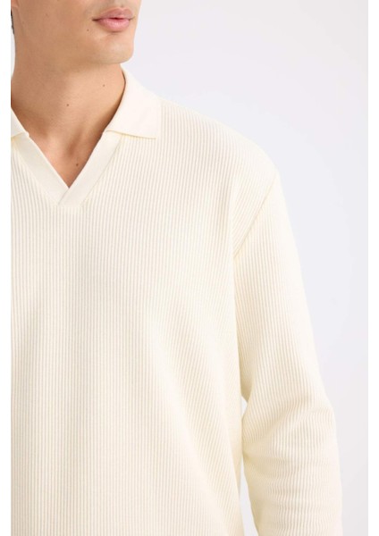 Regular Fit Polo Yaka Sweatshirt D7448AX25SP