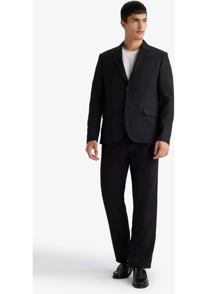 Slim Fit Dar Kesim Twill Düğmeli Blazer Ceket F7232AX25AU fiyatları