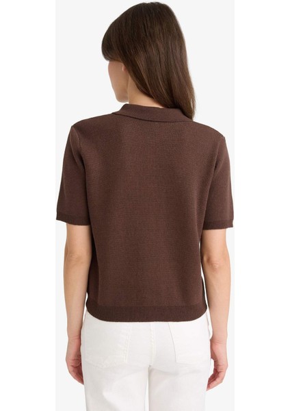 Regular Fit Polo Yaka Triko Hırka F7976AX25AU