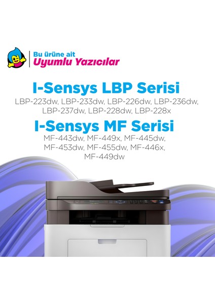 Canon CRG-057H Muadil Toner 4'lü Paket Çipli / LBP223 / LBP226 / LBP228X / MF443 / MF445 / MF446 / MF449 / MF453DW / MF455DW modelleri