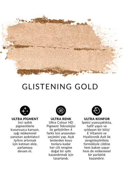 Ultra Colour Pudra Aydınlatıcı Glistening Gold modelleri