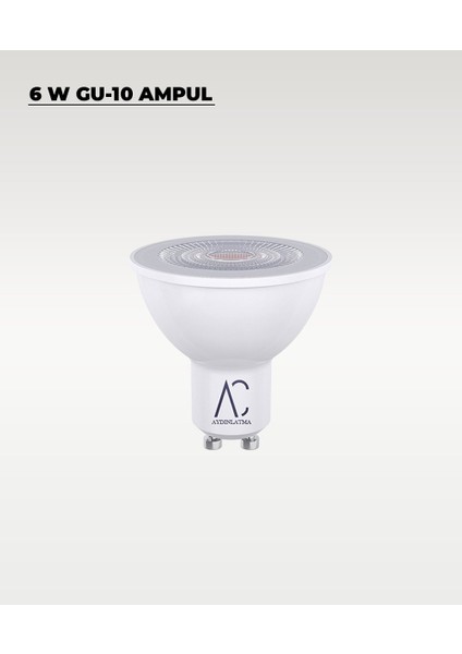 6W GU10 LED Ampul 3200K Sarı Işık 10 Adet modelleri