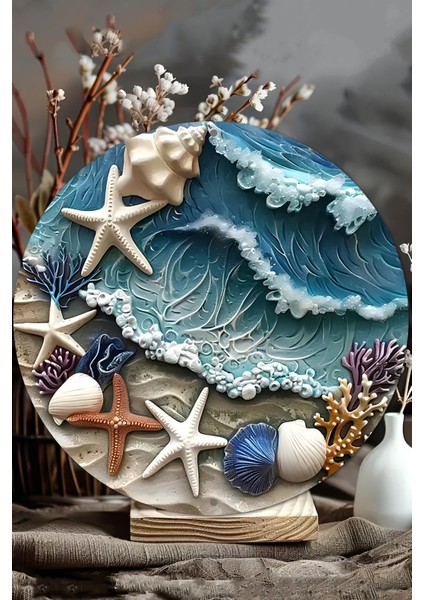 Deniz Esintili Uv Baskılı Mdf Duvar Süsü – 33X33 cm & 20X20 cm DT105 modelleri