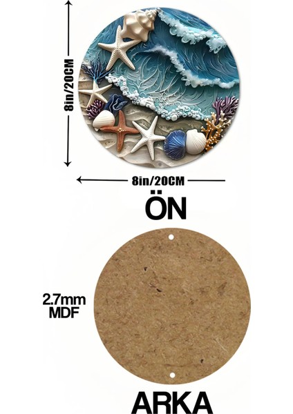 Deniz Esintili Uv Baskılı Mdf Duvar Süsü – 33X33 cm & 20X20 cm DT105 indirimleri