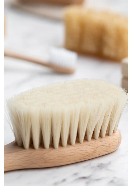 Ikiz Bebekler Için 2'li Ahşap %100 Doğal Keçi Kılı Fırça Seti indirimleri