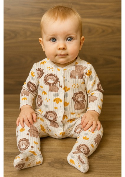 %100 Pamuk Hayvan Figürlü Bebek Tulum
