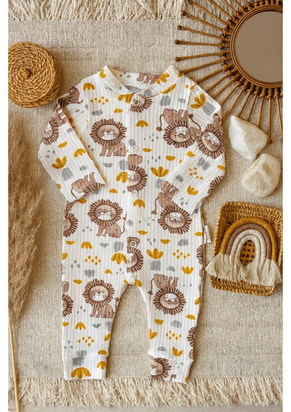 %100 Pamuk Hayvan Figürlü Bebek Tulum