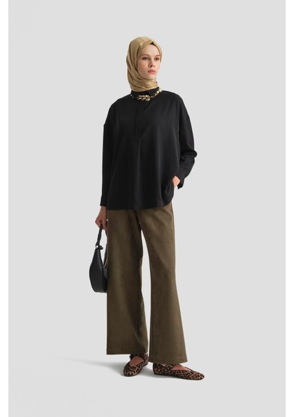 Gömlek 25KD7001 Siyah