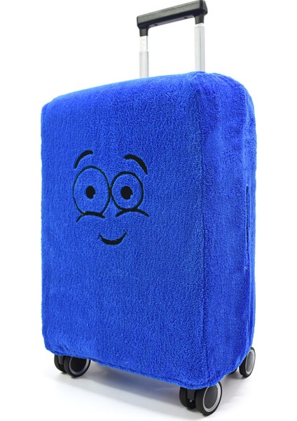 Peluşçu Gülen Yüz Desenli Bavul-Valiz Koruyucu Kılıf (Orta Boy) modelleri
