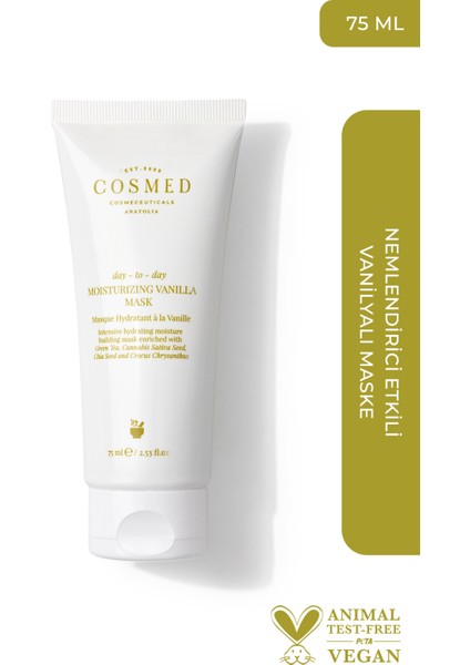 Vanilya Özlü Nemlendirici Krem Yüz Maskesi 75 ml – Vegan, Hayvan Deneysiz ve Cilt Dostu Formül fiyatları