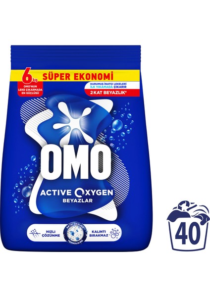 Active Oxygen Beyaz Çamaşırlar İçin Toz Deterjanı 6 KG