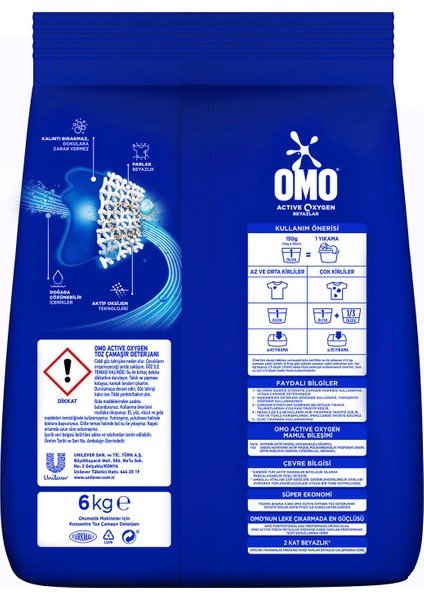 Active Oxygen Beyaz Çamaşırlar İçin Toz Deterjanı 6 KG