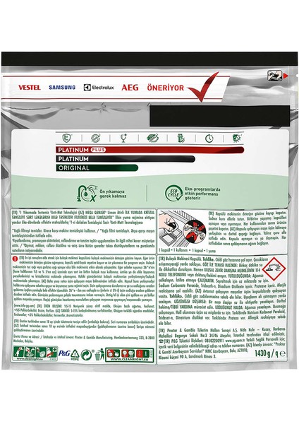 Platinum Bulaşık Makinesi Kapsülü 96 Yıkama Limon Kokulu
