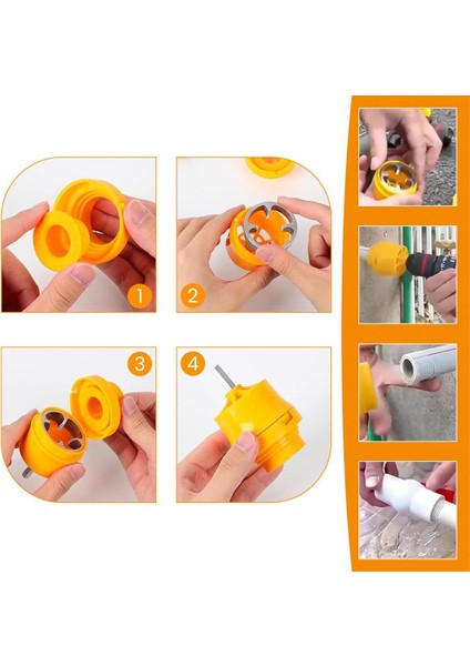 6425 Pvc Pprc Boru Için Iç ve Dış Diş Açma Aparatı Seti 9 Parça modelleri