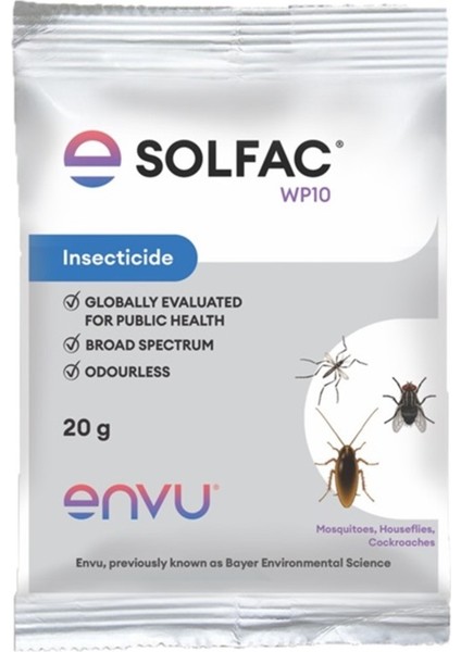 Solfac WP 10 Kokusuz Geniş Spektrumlu Cyfluthrin İçeren İnsektisit 50 g – Etkili Haşere Kontrolü fiyatları