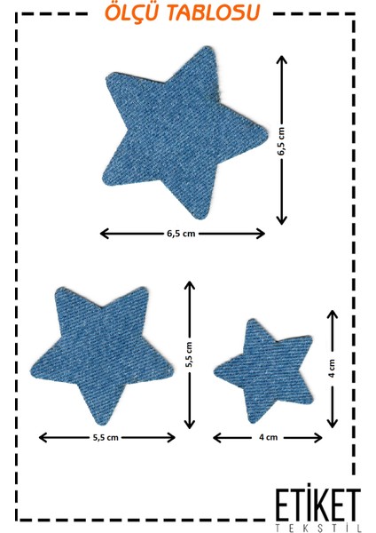Ütü ile Yapışan Kot Arma Patch Kot Yaması, Denim, Jeans Onarım & Dekoratif Amaçlı Yıldız Şeklinde Açık Mavi Kot Yama Şekilli fiyatları