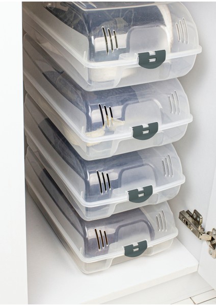 12'li Lacivert Dayanıklı Plastik Ayakkabı Kutusu Seti – Şeffaf Kapaklı, Toz Geçirmez ve Düzenli Saklama Çözümü