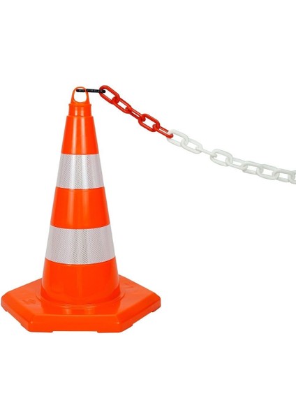 Plastik Zincir 15 mt Uyarı Yönlendirme Kırmızı Beyaz Dayanık Güvenlik Işaretleme Sınır Belirleme fiyatları