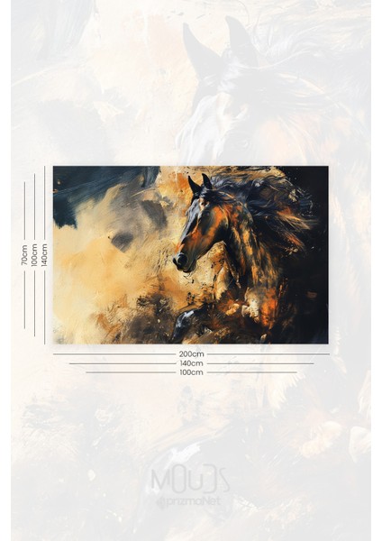 Altın Siyah At Desenli Duvar Halısı Duvar Örtüsü Tapestry Süet Dokulu Kumaş fiyatları