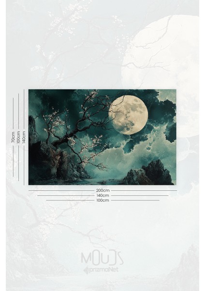 Ay Işığı Kiraz Ağacı Desenli Duvar Halısı Duvar Örtüsü Tapestry Süet Dokulu Kumaş fiyatları
