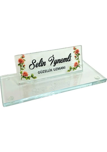 Kişiye Özel Kristal Masa Isimliği Uv Baskılı Cw-1
